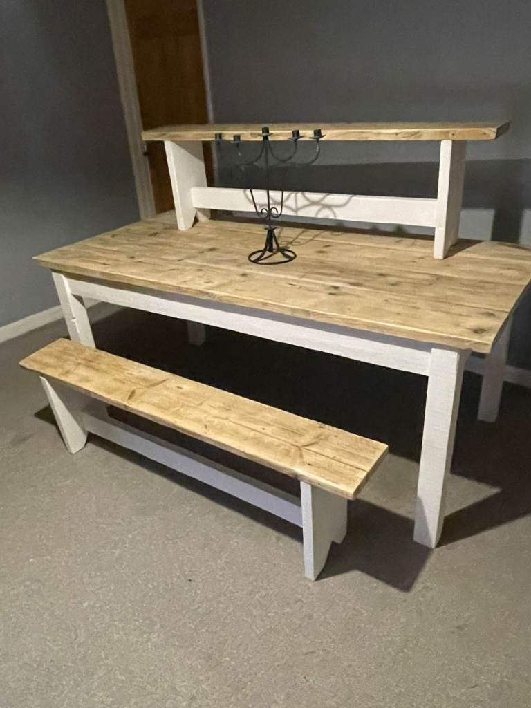 image for Solid dining table sets handmade FREE DELIVERY 