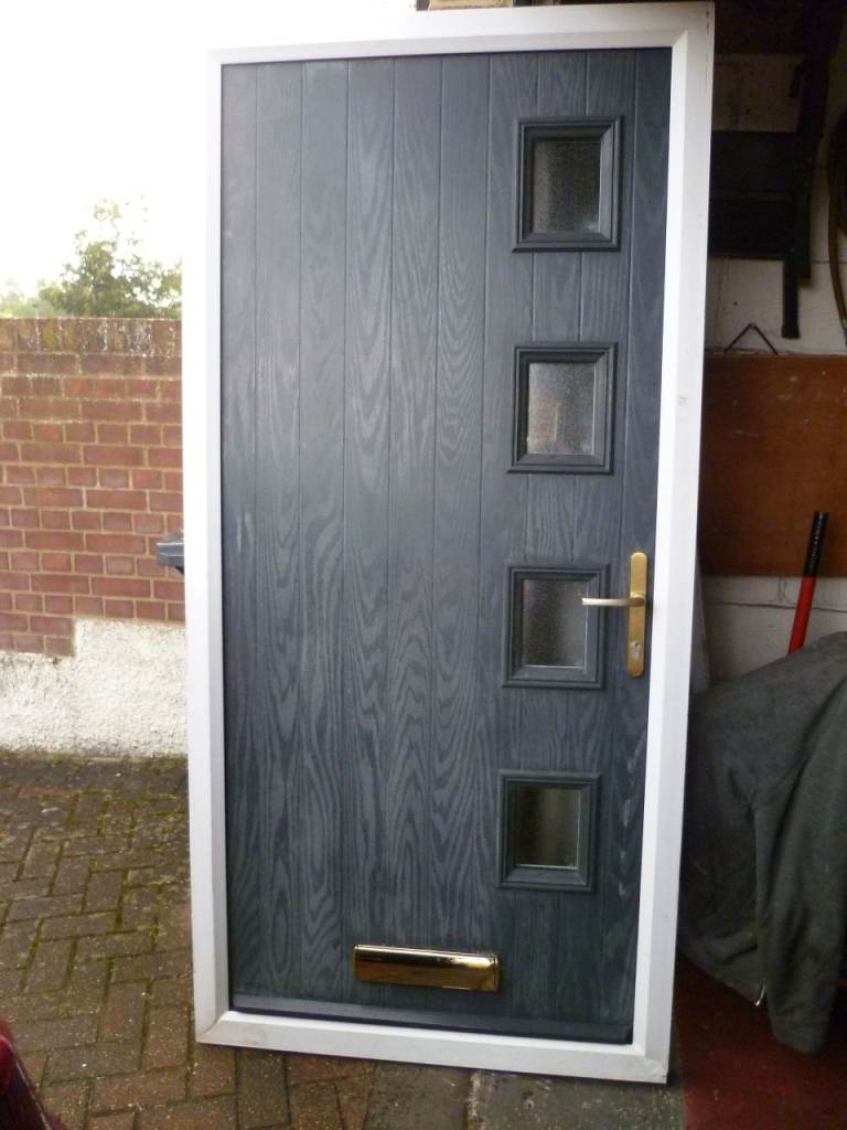 UPVC COMPOSITE FRONT/BACK/GARAGE SIDE/SHED DOOR AND FRAME WITH LOCK MECHANISM