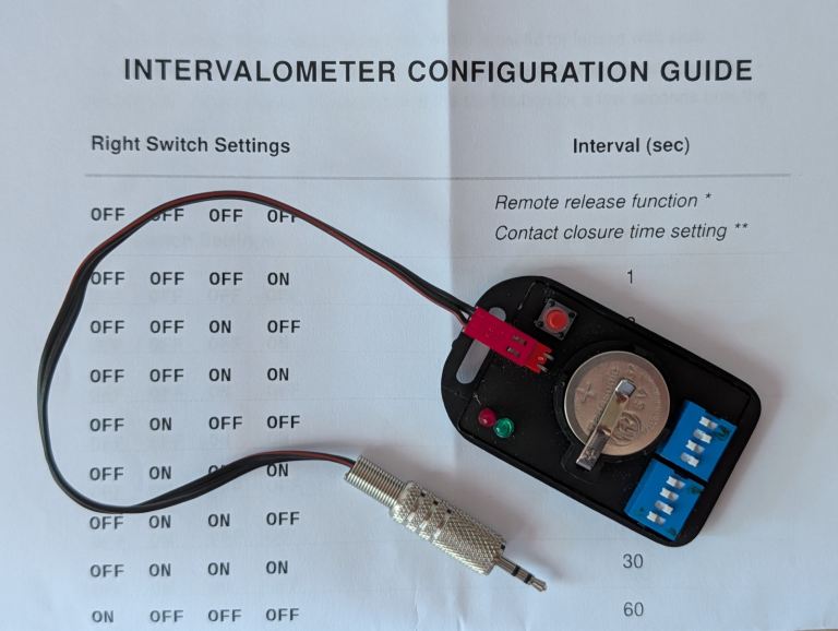 Custom Programmable Intervalometer Camera Remote (2.5mm Canon Jack) 