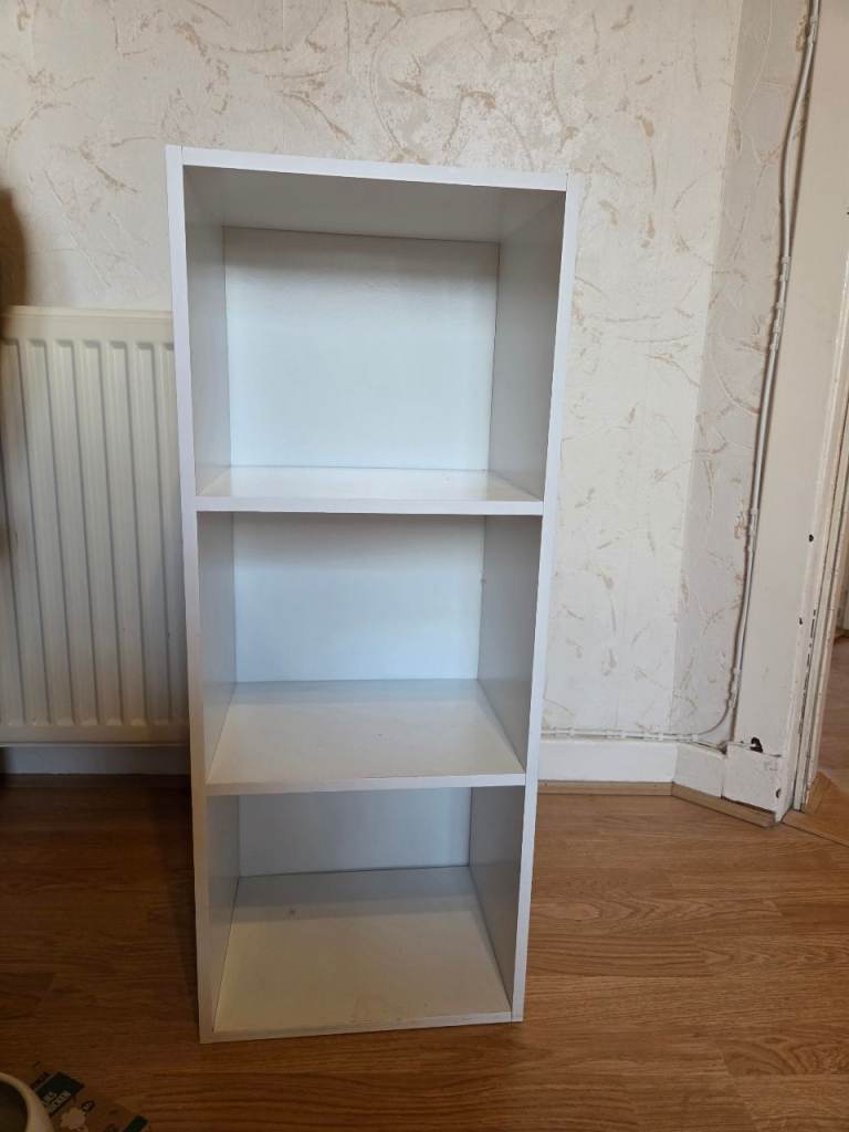 White 3-Tier Bookcase/Storage Unit – Several Marks