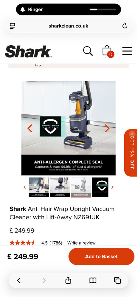 Shark vacuum new