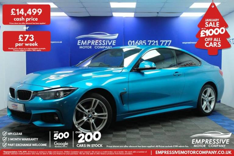 2018 18 BMW 4 SERIES 2.0 420I M SPORT COUPE 2DR PETROL AUTO XDRIVE EURO 6 (S/S) 