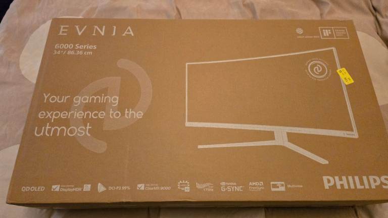 Philips Evnia 34" Ultra wide OLED curved gaming monitor BNIB