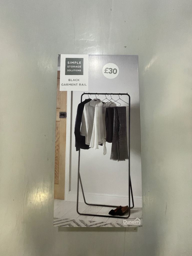 Black Clothing Rail x 3