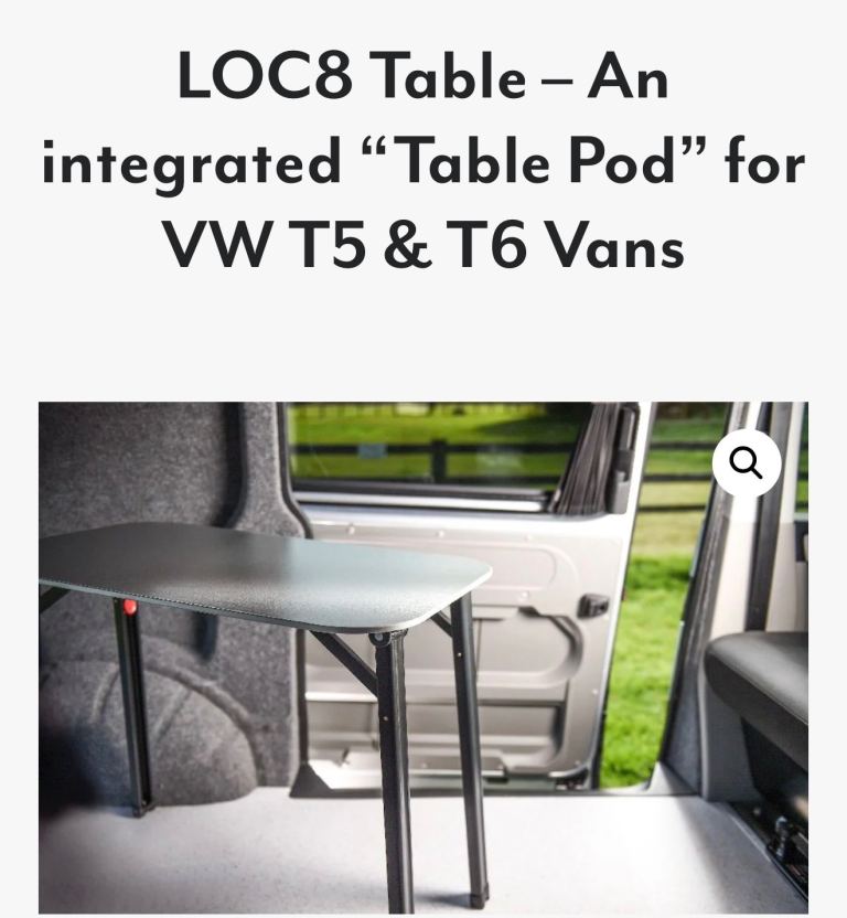 Loc8 Table for VW T6 & T5 sliding door £275