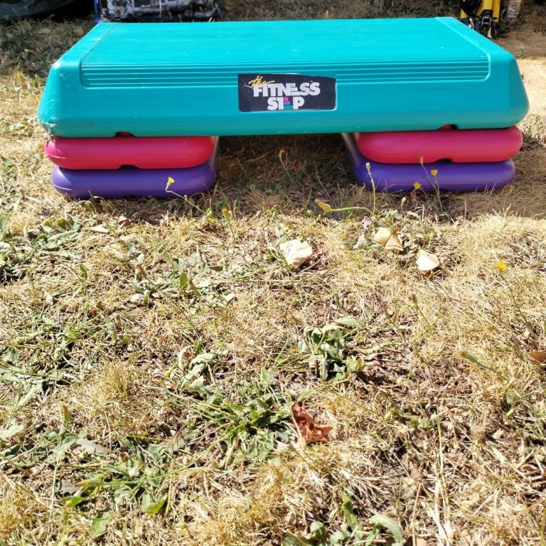 Fitness Step Aerobic Stepper – Multicoloured, Good Condition £10