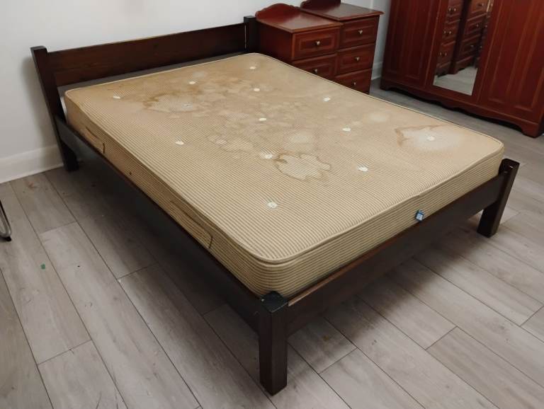 Double Bed with Mattress and Underbed Storage