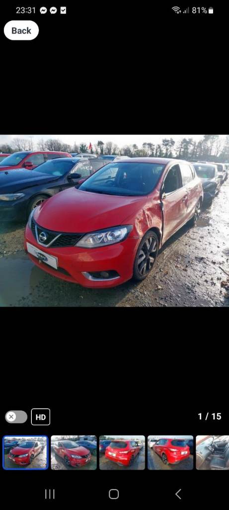 Nissan pulsar 2017 breaking 