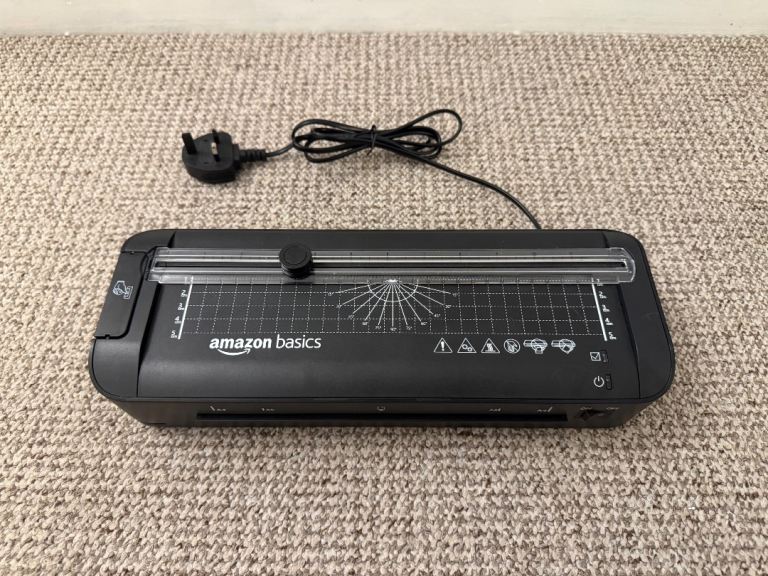 Amazon Basics 3 in-1 A4 Thermal Laminator with Trimming, Punching, Corner Rounding Functions