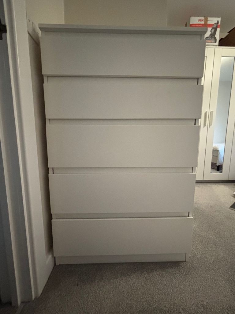 IKEA , KÜLLEN chest of 5 drawers, white