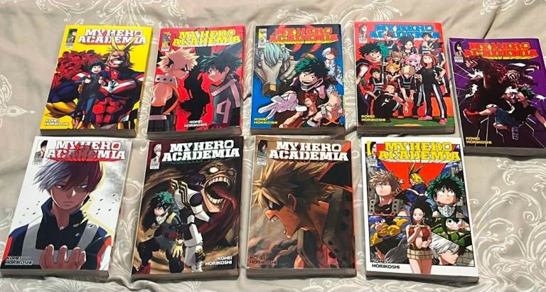 My Hero Academia manga volumes 1-9