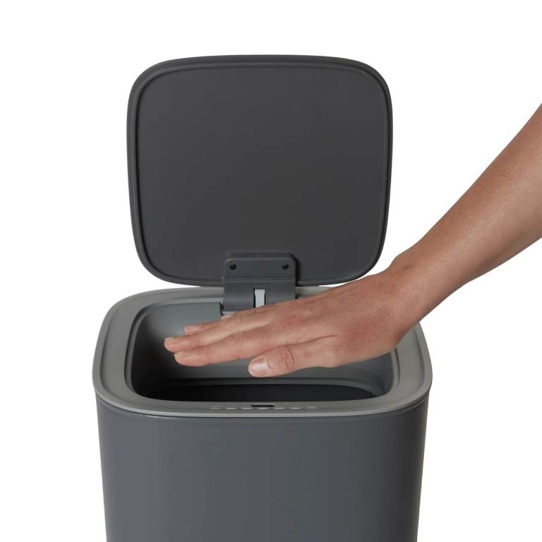 Kitchen Bin Motion Sensor Operated GREY Cooke & Lewis 30L Slim Casetta