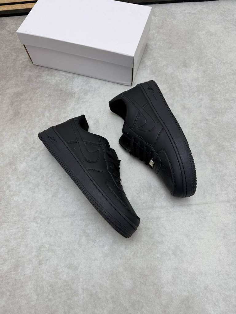 Brand New Nike Air Force 1 Trainers - Black Leather