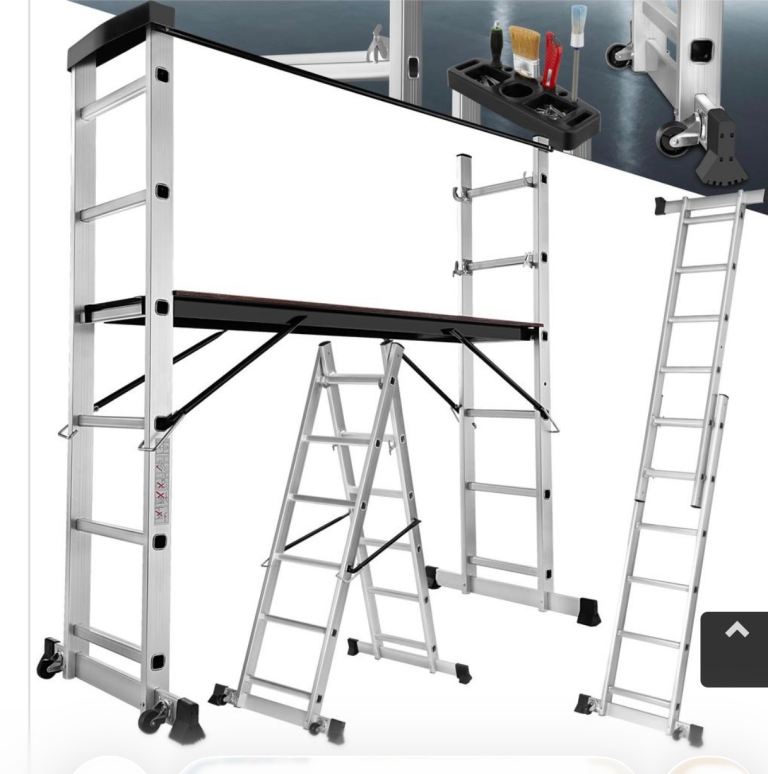 TECTAKE LADDER & SCAFFOLD & PLATFORM 4 in 1