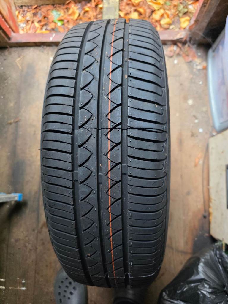 I am selling a brand new tire with rim, four bolts, balanced, ready to use.