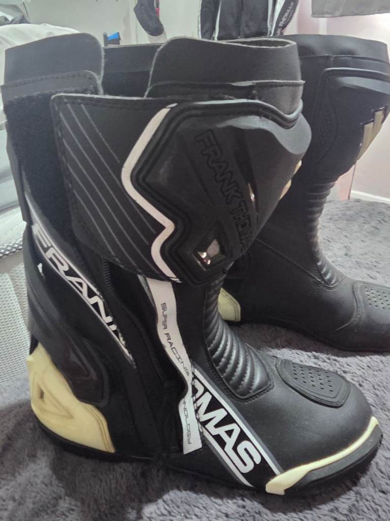 Frank Thomas Super Racing Motorcycle Boots - Size EU 43 - Excellent Condition