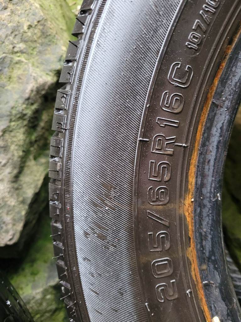 4 good van tyres size 205 65 16c with good tread 