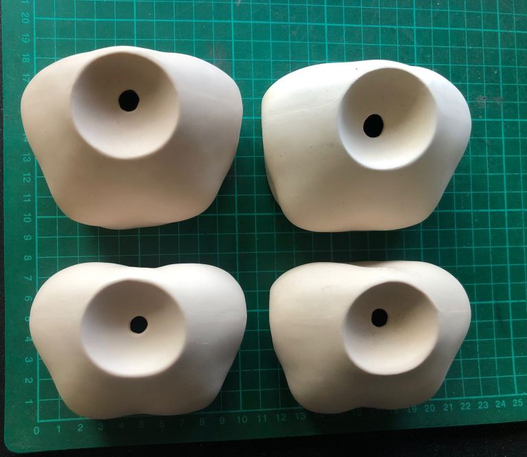 4 Shoulder Chest Plates for Doll Making Crafting Repair 10cm/4" across
