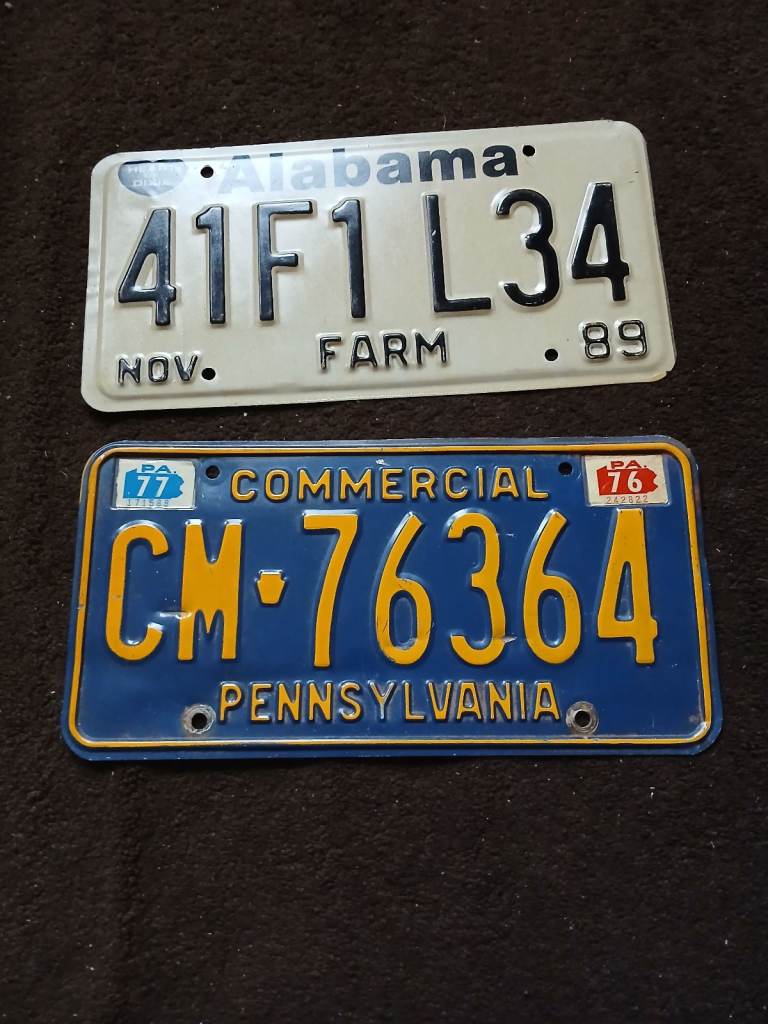 Car number plates