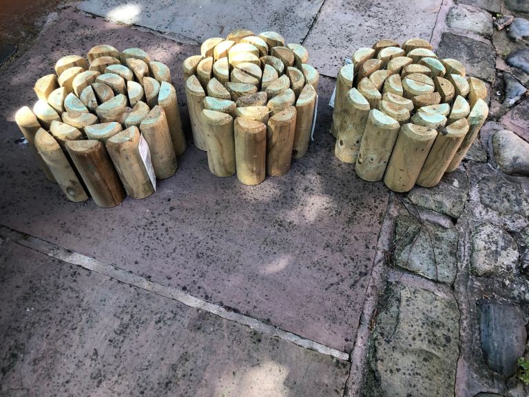 The Timber Border Log Edging Roll x3