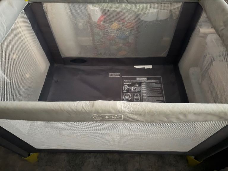 Grey Baby Playpen / Travel Cot – Good Condition
