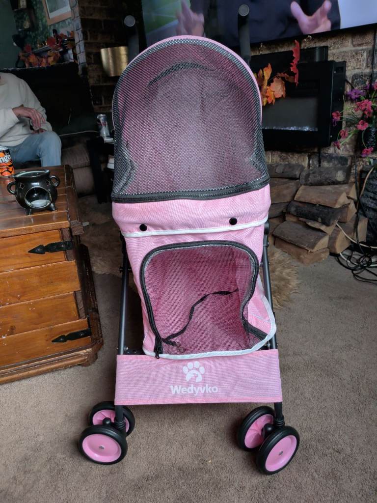 pet stroller size M pink