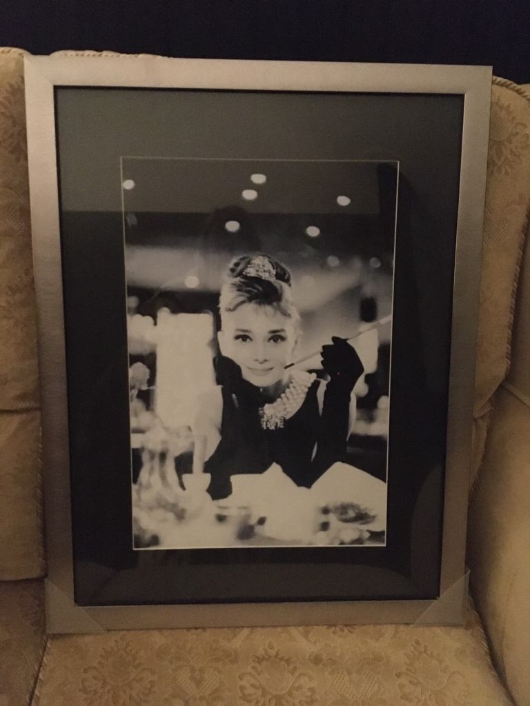 Audrey Hepburn Large Framed Picture - New - Breakfast at Tiffany's