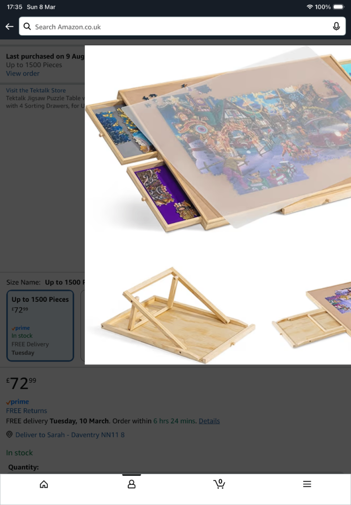 Brand new puzzle board, can be tilted or flat