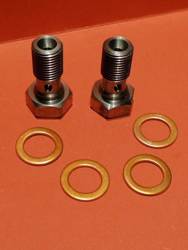 GENUINE MGTF BRAKE HOSE BOLTS AND WASHERS
