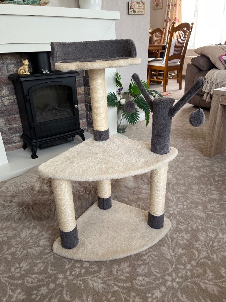 Cat bed/play scratch station