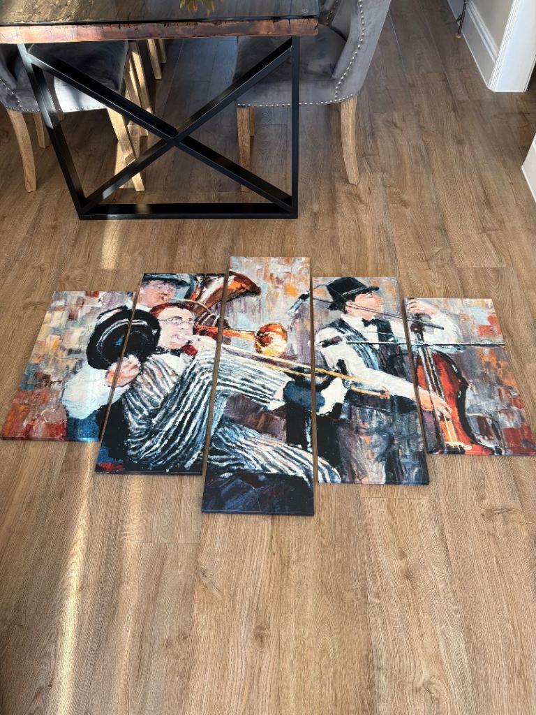 5-Piece Jazz Band Wall Art Canvas