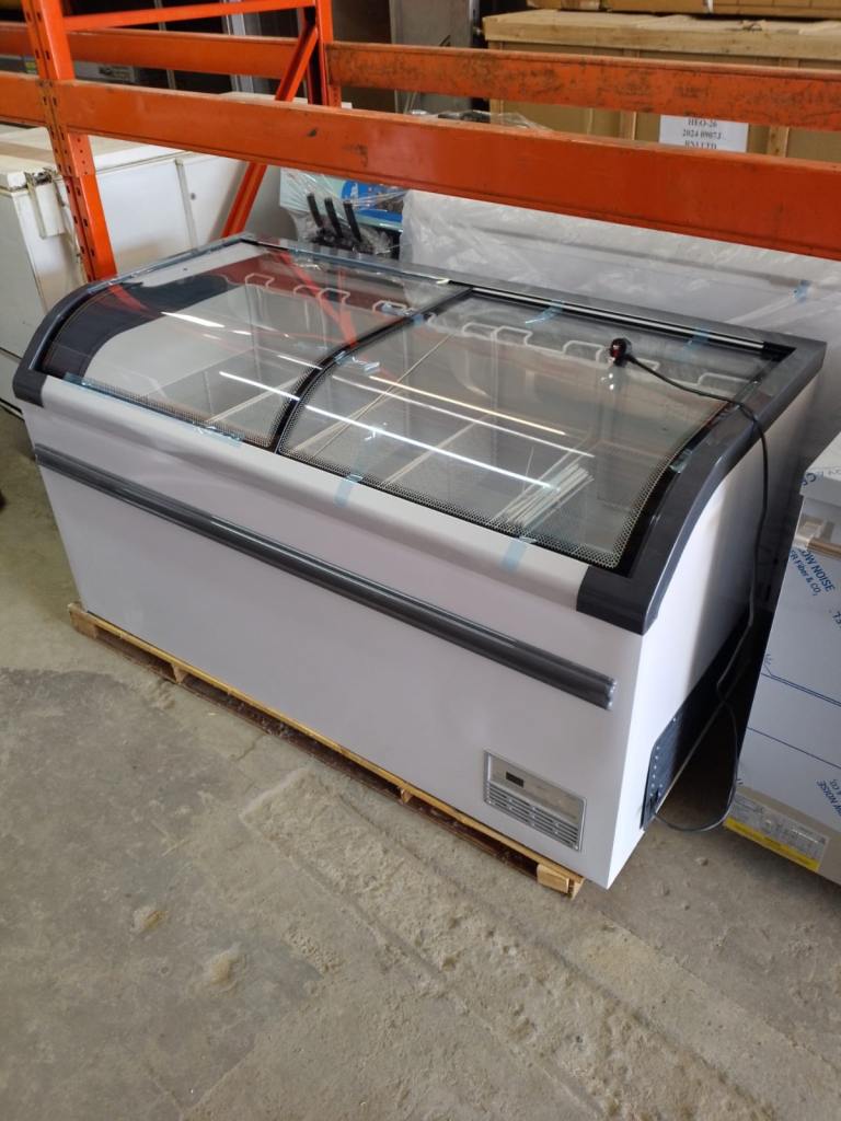 1.8m glass top chest freezer display shop freezer new