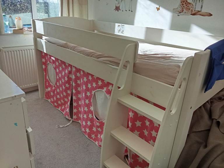 Mid sleeper Stompa bed with covers for tent