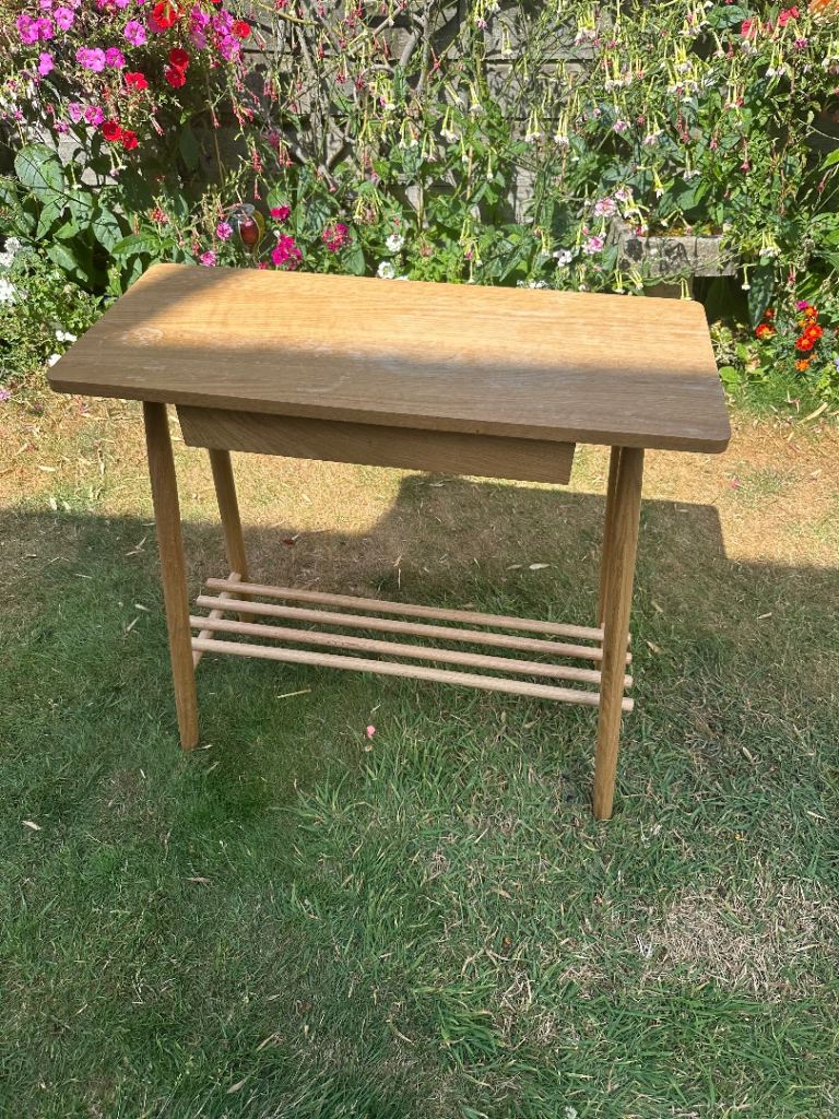 Wooden Console Table with Drawer and Shelf – Good Condition