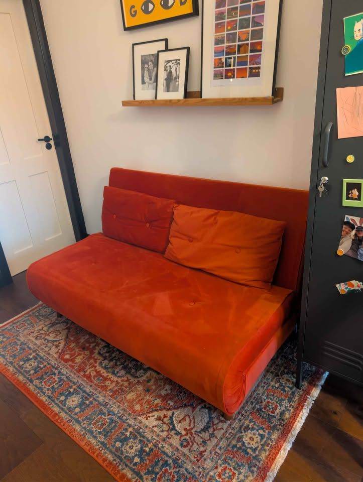 Made .com Haru Flame Orange Sofa Bed