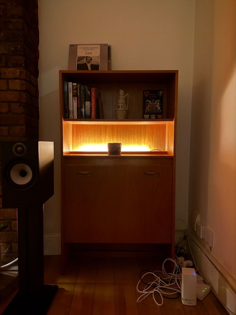 G plan mid century modern cabinet with mirror and back light 