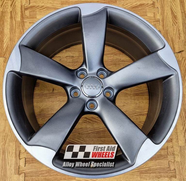R449DGS Swap AUDI A5 S5 4X 19'' GENUINE ROTOR SATIN GREY DIAMOND CUT ALLOY WHEELS