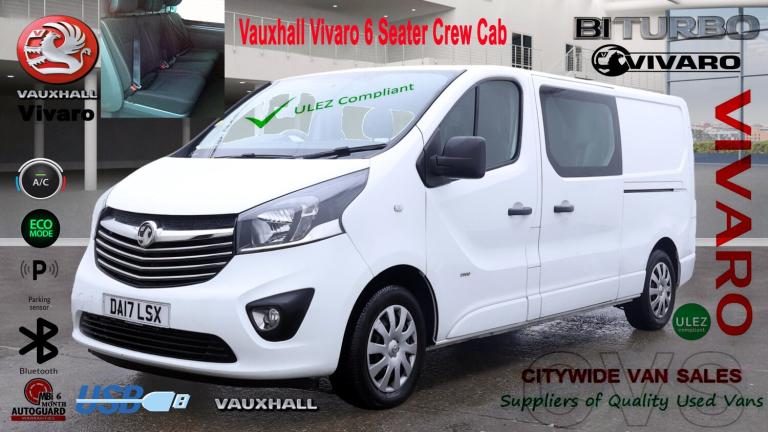 2017 Vauxhall Vivaro 2900 1.6CDTI BiTurbo 125PS Sportive H1 6 Seater D/Cab NO VAT PANEL VAN Diese...