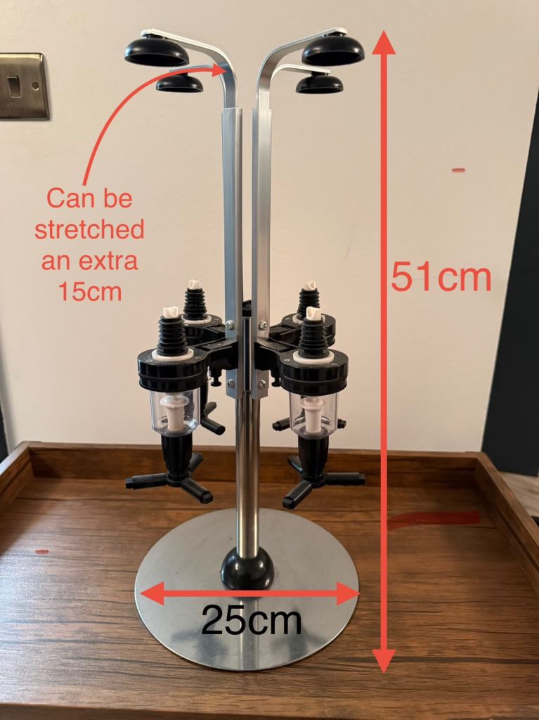 Double Spirit Optic Dispenser Stand – Adjustable Bar Alcohol Measure