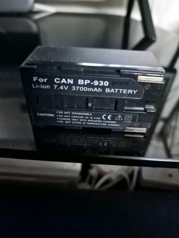 BATTERY FOR CANON G10 BP-930, BP-930E, BP-930R 7.4V LI-ION 3700MAH