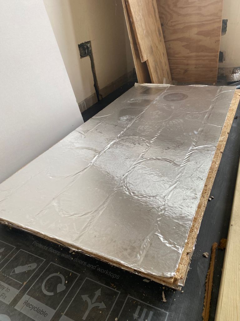 Pre-routed OSB board. 