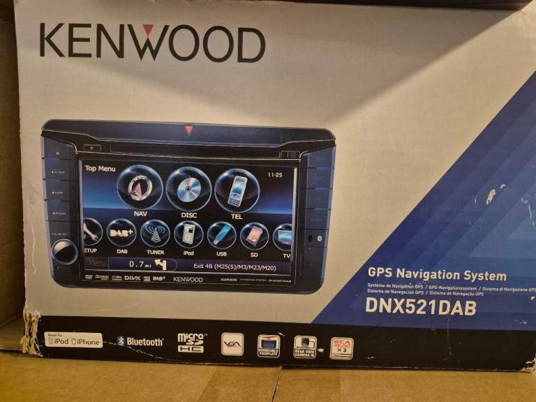 Kenwood DNX521DAB VW Car stereo DAB Bluetooth Satnav GPS USB MicroSD