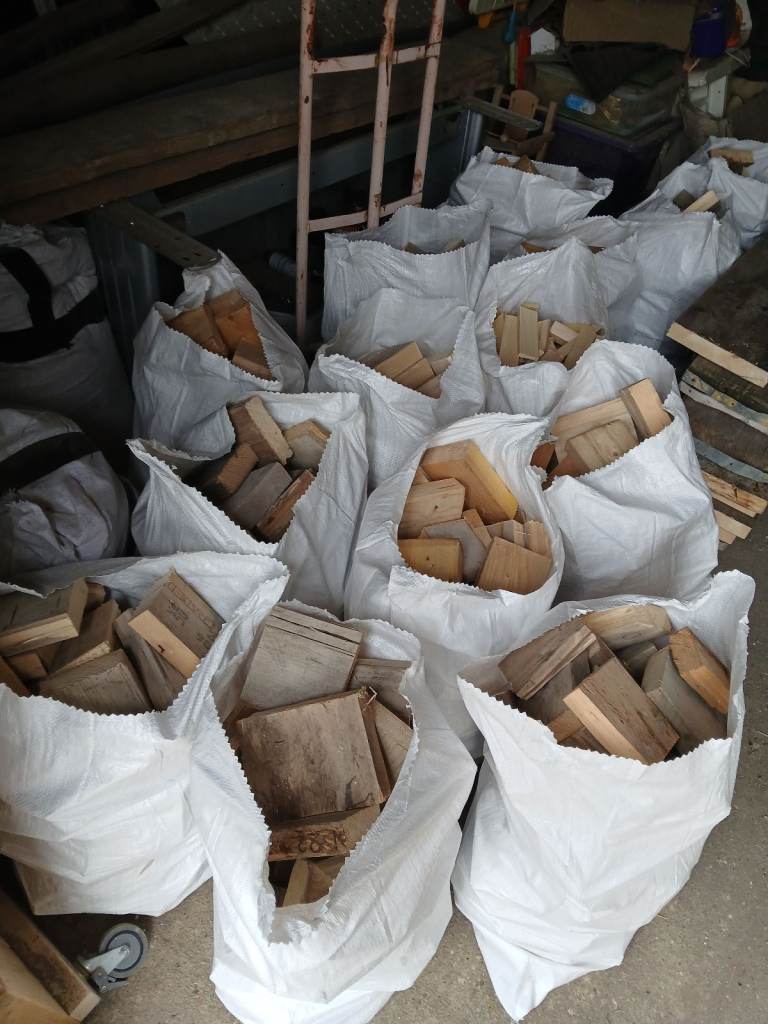 Big bags of clean, dry firewood