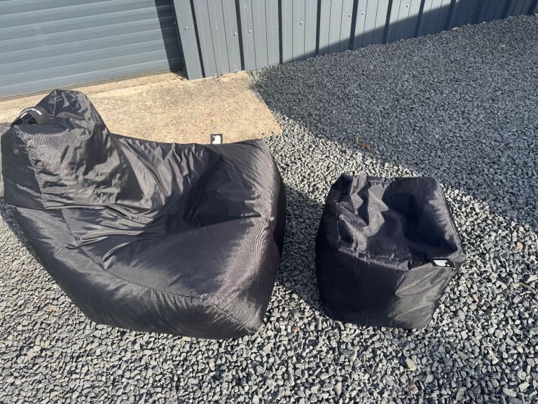 Extreme Lounging Black Garden Mighty B Bag and B-Box Garden been bag chair and footstool 2 available