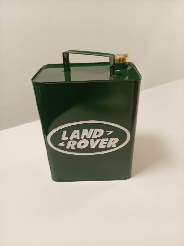 Small Dent Land Rover Petrol Can With Brass Cap- Garage Decor 33 x 25 x 16.5cm