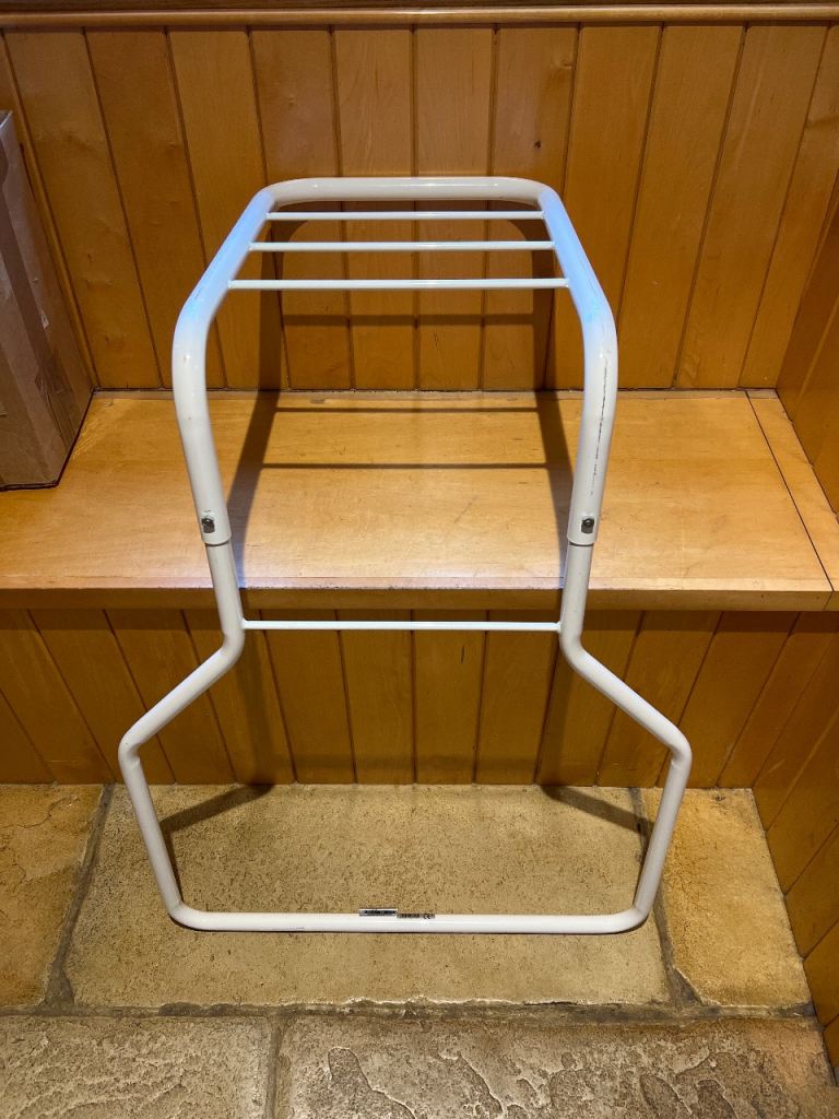 White Metal Bed Stand / Carrier – Good Condition