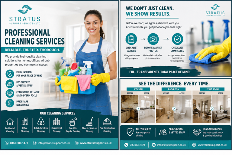 Reliable Cleaning Services Near You | Homes, Offices, Airbnb Turnovers etc | Manchester, North West 