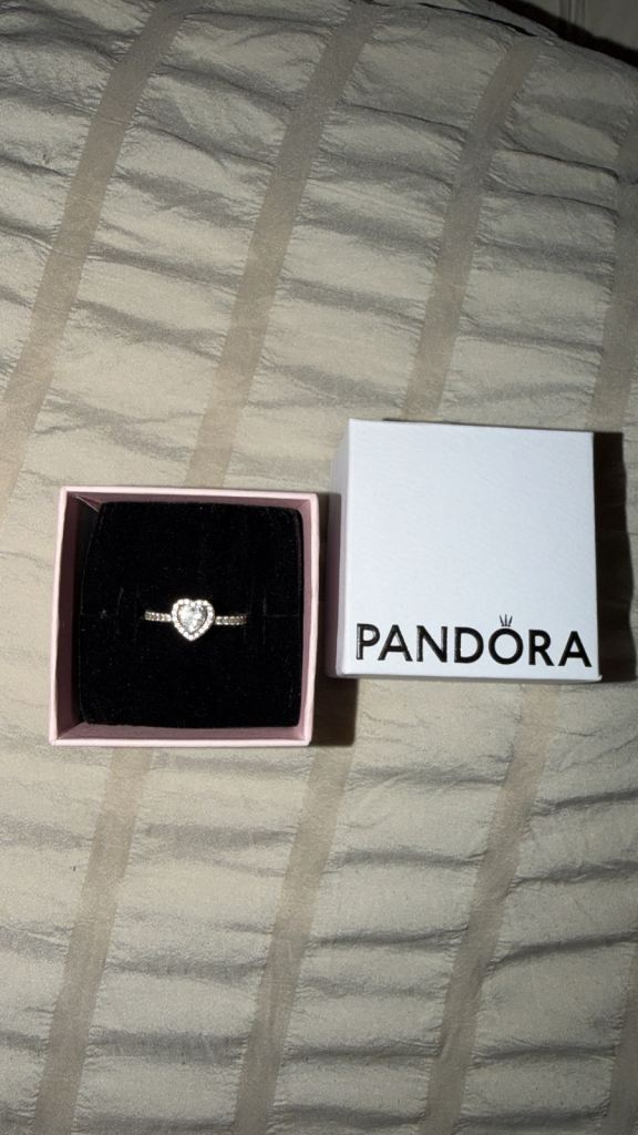 Pandora Silver Heart Ring with Box – As Good As New