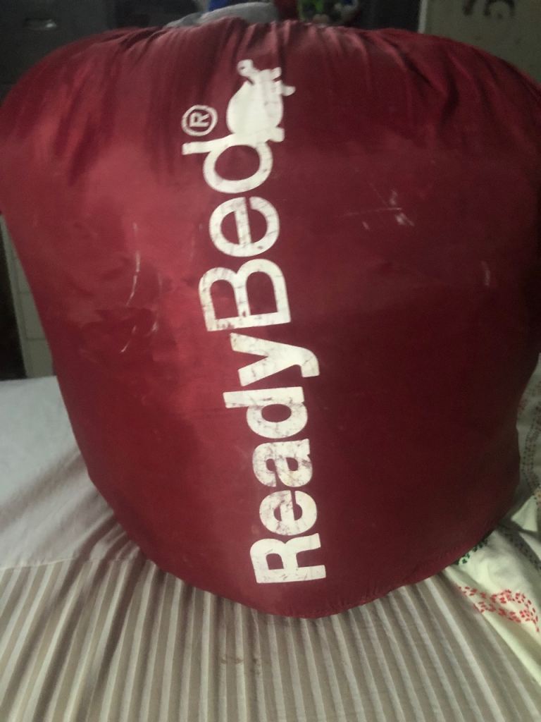 ReadyBed Inflatable Sleep Bag – Red, Good Condition