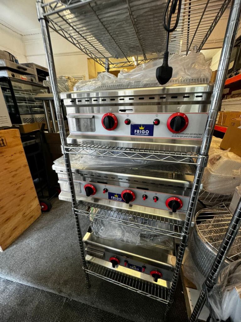 Commercial charcoal grill griddle gas top quality cafe shop restaurant 